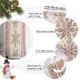 thumbnail image 2 of 66x72 Inch Shower Curtains for Bathroom, Brown Christmas Snowflake Fabric Bath Curtain Decor, Xmas Winter Polka Dot Vintage Waterproof Restroom Curtains Shower Set Accessories with 12 Hooks 66 Inch, 2 of 8