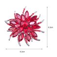 thumbnail image 5 of Opvise Wedding Bridal Large Flower Shiny Rhinestone Lady Scarf Brooch Pin Jewelry Decor, 5 of 8