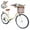 White, variant on Dolonm 26" Folding Bike for Adult, 7-Speed Lightweight Commuter Bicycle, V-Brake Women's Bike with Rear Shelf, Detachable Basket and Cup Holder, White
