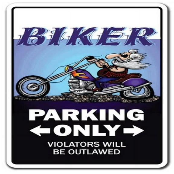 SignMission D-3.5-Z-Biker Living Room Biker Decal