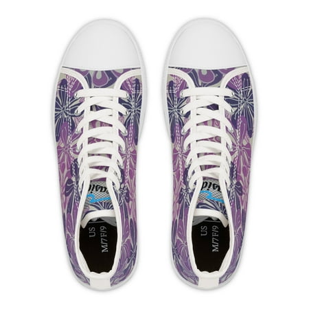

Seasidesart Grapes Purple Art Deco Flowers Women s High Top Sneakers