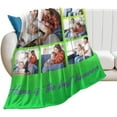 thumbnail image 3 of Custom Photo Blankets Using My Own Photos Personalized Throw Blanket with Pictures Text Customized Blanket for Adults Mom Dad Family Dog Kids Friends Lover Personalized Memorial Gift 60"x80", 3 of 6