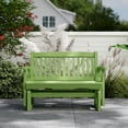 thumbnail image 2 of Wildridge Classic Mission Glider, Lime Green - Outdoor Weather Resistant Recycled HDPE Glider for Porch, Patio, Deck, 2 of 4