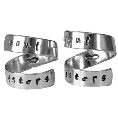 Soul Sisters Ring Set Sisters Best Friends Infinity Match Rings, (Personalized Best Friend Rings)