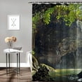 thumbnail image 2 of Orinice Waterfall Cave Man Bathroom Decor Set with Hooks, Colorful Luxurious Graphic Print Polyester Fabric Shower Curtain Set, Waterproof Bathroom Shower Curtain for Bathroom 69x72, 2 of 7