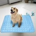 thumbnail image 4 of Summercome Cooling Mat for Pets, Ice Silk Mat Cooling Blanket Cushion for Dogs Cats, Summer Cool Down Comfortable Pet Pad, Ideal for Kennel Sofa Bed Floor Car Seats, 11.8 × 15.7inch (Blue), 4 of 9