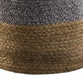 thumbnail image 4 of Braided Cotton and Jute Basket with Cutout Handles,Set of 2, Blue and Brown- Saltoro Sherpi, 4 of 5