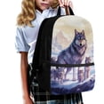 thumbnail image 2 of Uorisanigo Animal Wolf Backpack Schoolbags for Kids 17 inch Large Capacity School Backpack Casual Daypack Universal Fit Preschool Elementary Kindergarten Boys and Girls, 2 of 6