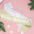 thumbnail image 4 of It's My Birthday Sash with Headband for Women Party Crown Decor Gold, 4 of 6