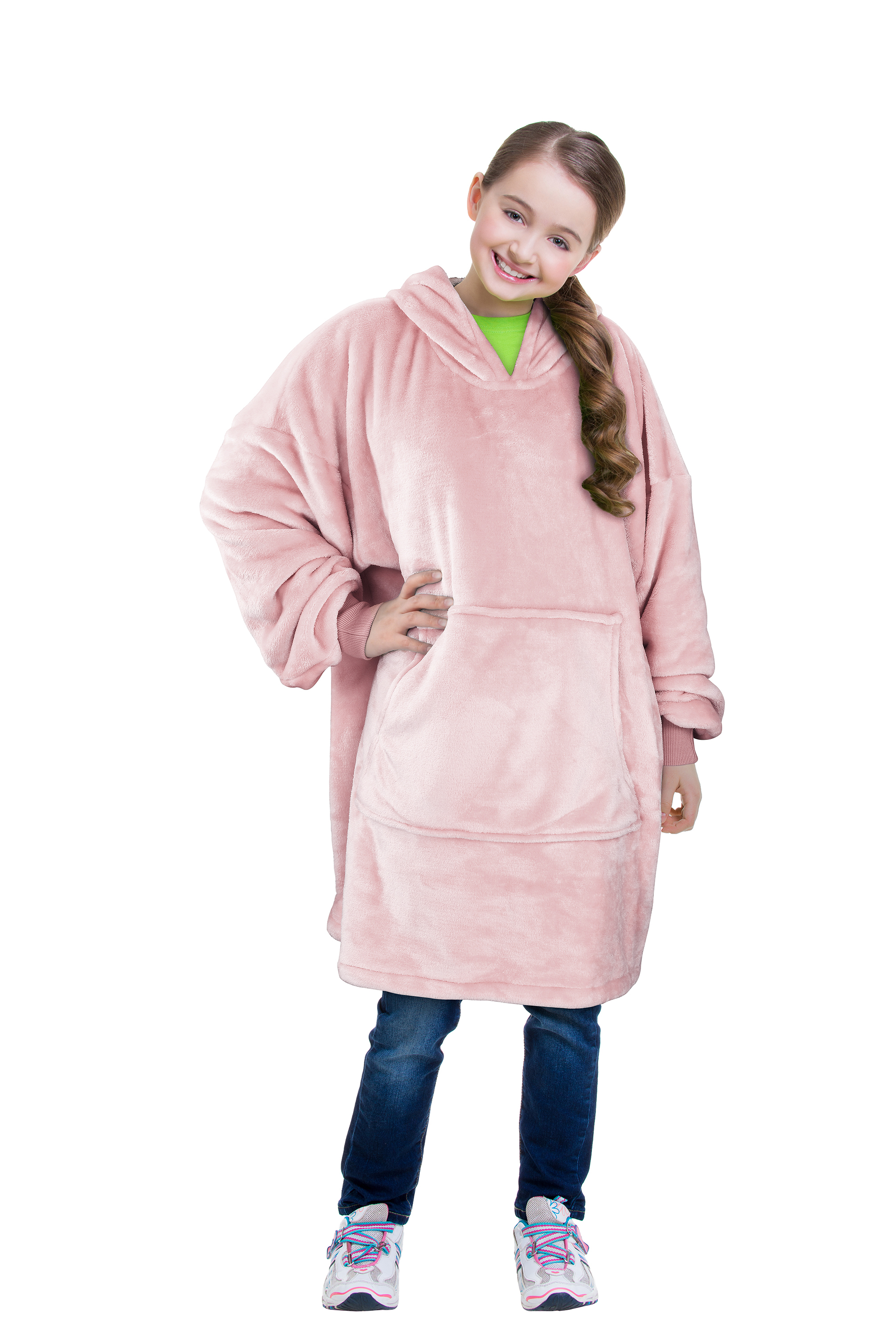 Catalonia Oversized Blanket Hoodie Sweatshirt, Fleece Pullover with Large Front Pocket, Super Soft Warm Comfortable for Teenagers Kids Youth