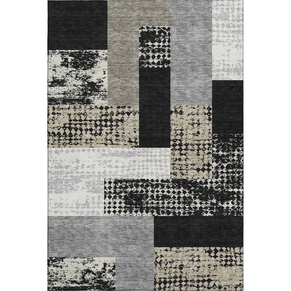 Dalyn Rugs Premium Machine Washable Mayfield AMF941 Black 3' x 5' Rug