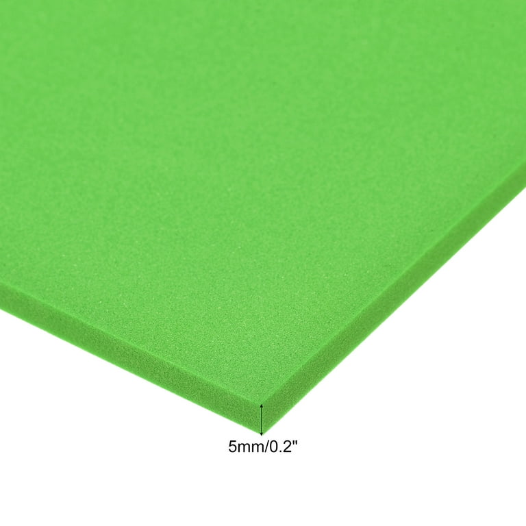 Uxcell Green EVA Foam Sheets 10 x 10 Inch 5mm Thickness for Crafts