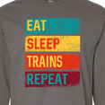 thumbnail image 4 of Inktastic Eat Sleep Trains Repeat Long Sleeve T-Shirt, 4 of 5