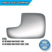 99280 - Fit System Driver or Passenger Side Mirror Glass, Dodge Ram Pick-Up 1500 02-08, Dodge Ram Pick-Up 2500, 3500 03-09 (towing big lens, w/o blind spot)