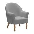 thumbnail image 2 of HomeRoots 534142 33 in. Linen Arm Chair, Gray & Brown, 2 of 3