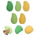 thumbnail image 4 of 5 Pcs Stylish Face Cream Puffs Portable Cosmetic Props Mango Shape Powder Puffs, 4 of 7