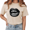 4-Apricot, variant on Giffimy Women's Blue Hip-Hop Lip Art Tee Vintage Washed T-Shirt Short Sleeve Relaxed Fit Top