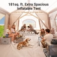 thumbnail image 6 of ABORON Inflatable Tents for Camping, Blow Up Tents for Camping, Glamping Tent with Skylight and Canopy, Camping Tents with Stove Jack for 12-14 Person, 6 of 9
