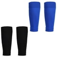 thumbnail image 1 of 2 pares de espinilleras de fútbol con mangas de compresión para adultos, calcetines de soporte de rendimiento para piernas, 1 of 5