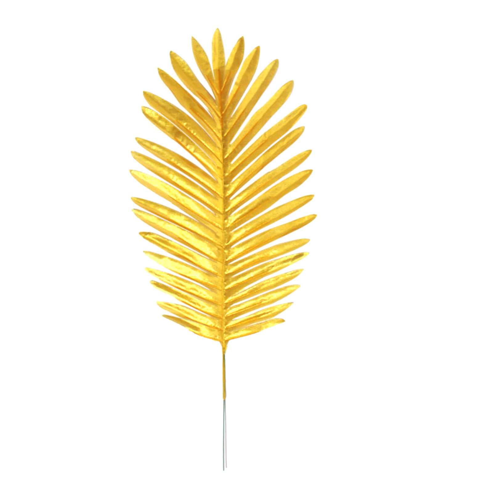 Details about  / 12pcs Simulation Leaf Artificial Gold Silk Plant Tropical Palm Leaves Decor*