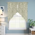 thumbnail image 6 of Sage Green Flowers Kitchen Window Curtains, Swag Curtains Valance for Bedroom Living Room Bathroom, Rustic Pastoral Botanical Floral Leaf Rod Pocket Window Curtain Block Drapes 2 Panels 36"x36", 6 of 9