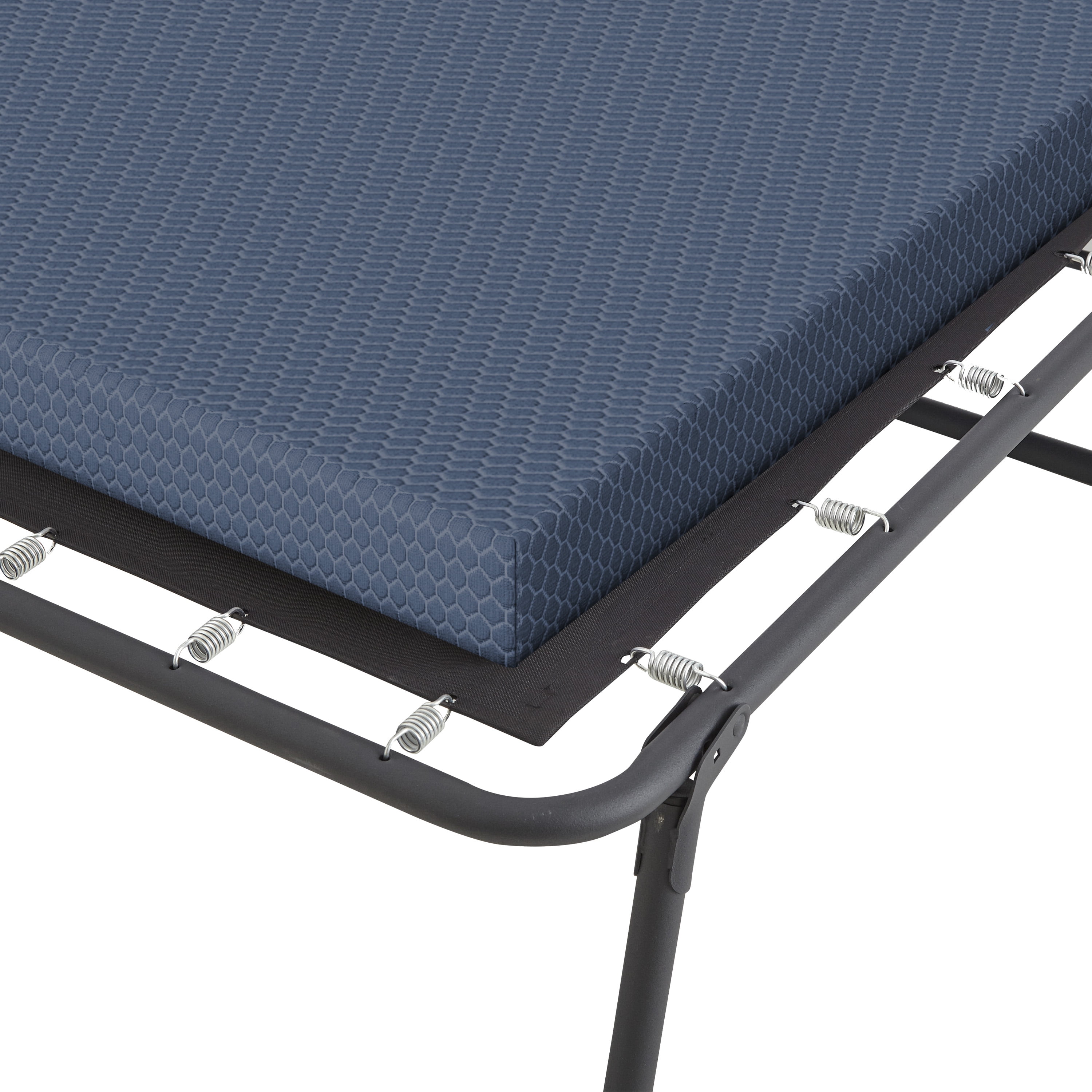 Henredon Folding Guest Bed Cot with 2" Gellux® Cooling Gel Foam Mattress, Single