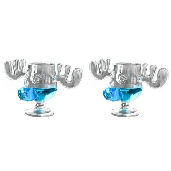 2X Juego de Vasos de Vidrio para Vacaciones Navideñas, Cristalería Navideña para Bebidas, Capacidad para 8 Onzas