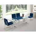 thumbnail image 5 of Maklaine Modern / Contemporary Velvet Dining Chair in Navy (Set of 2), 5 of 7