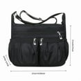 thumbnail image 3 of Lightweight Waterproof Nylon Crossbody Purse for Women, Multi-Pocket Travel Shoulder Bag with Zipper Closure, Casual Everyday Messenger Handbag(Black), 3 of 5