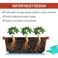 thumbnail image 5 of Rongsi Window Box Planter, 7 Pack Plastic Vegetable Flower Planters Boxes 17 Inches Rectangular Flower Pots with Saucers for Indoor Outdoor Garden, Patio, Home Decor (Red), 5 of 7