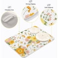 thumbnail image 4 of SKYSONIC Cute Spring Flowers Microfiber Dish Drying Mat Absorbent Dish Draining Mat Large Size 18 x 24 Dishes Drainer Mat for Countertop Dish Drying Pads, 4 of 7