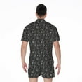 thumbnail image 2 of Motorcycle Words Pattern Short Sleeve Men'S Rompers Casual Summer Jumpsuits Outfit, 2 of 4