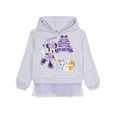 thumbnail image 2 of Disney Minnie Mouse Fleece Pullover Peplum Hoodie and Leggings Outfit Set Toddler to Big Kid, 2 of 5