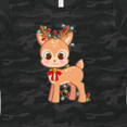 thumbnail image 4 of Inktastic Cute Christmas Reindeer with Christmas Lights Women's T-Shirt, 4 of 5
