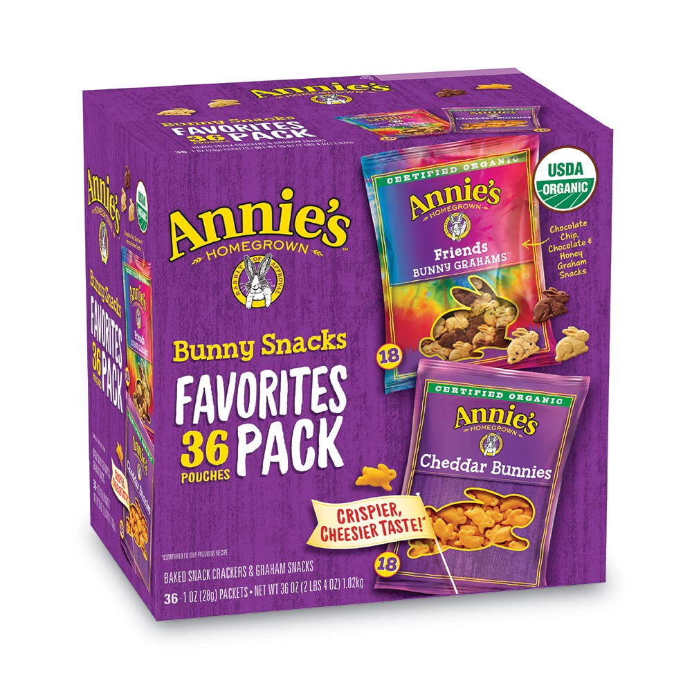 Annies Homegrown Bunny Snacks Favorites Variety Pack, 36 Count