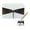 Satin / Mocha Brown Bow, variant on Paper Frenzy Luxury White Satin with Black Tuxedo Bow Wedding Guest Book and Pen Set, White / Black Tuxedo Bow