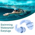 thumbnail image 3 of 1 par de tapones para los oídos resistentes al agua con reducción de ruido suave para dormir y nadar (azul) Tmvgtek Deportes Acuáticos, 3 of 6