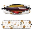 thumbnail image 2 of Yiaed Bees And Flowers Print Leather Pencil Case - Leather Pen Pencil Holder - Elegant & Practical Pencil Pouch for Work & Office, 2 of 7