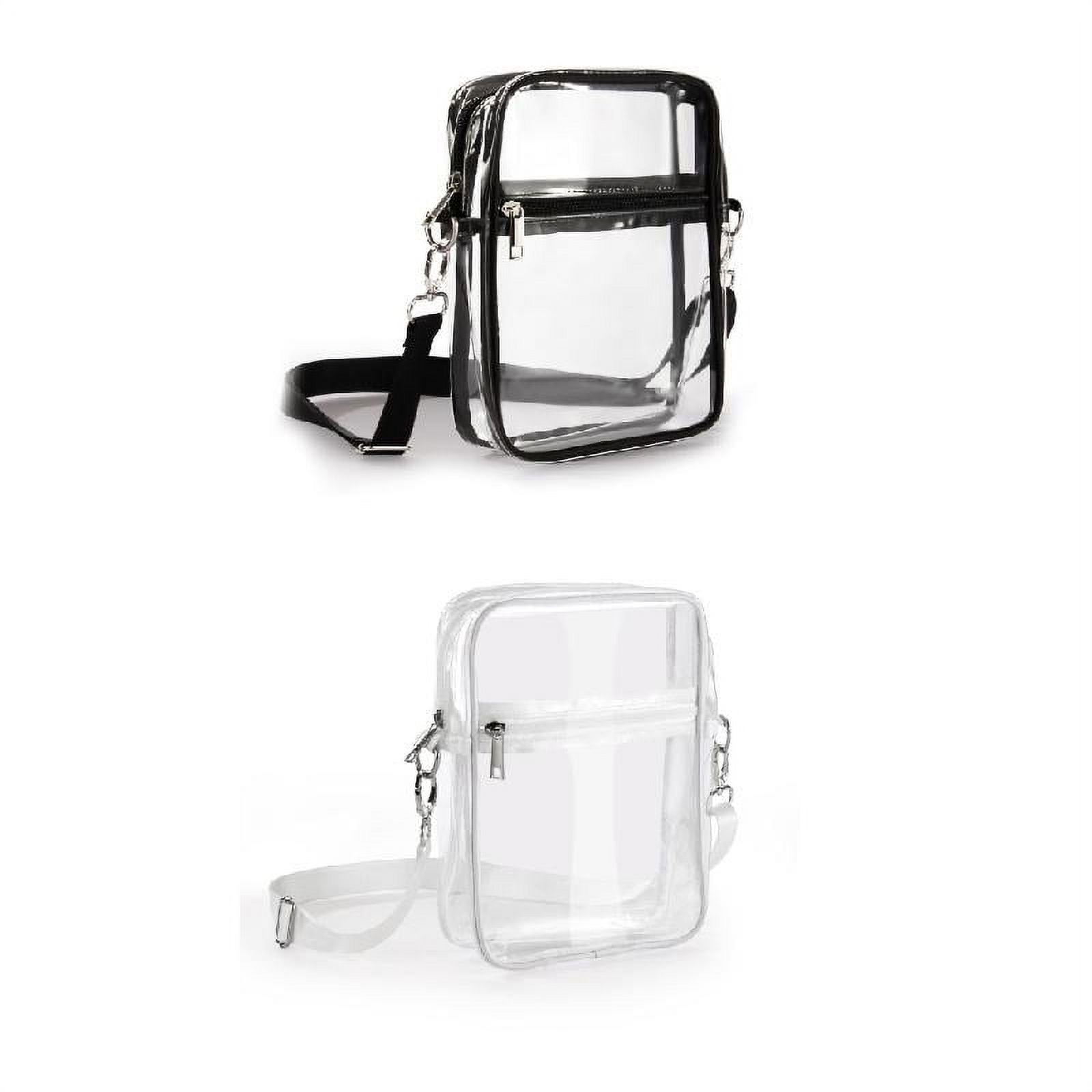Yuanbang Clear Bag Stadium Approved, Clear Purse Crossbody Bag with Dual Pockets for Concert Sports Venue Festival Events(Pink), Women's, Size: Large
