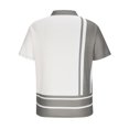 thumbnail image 5 of Miluxas Polo Shirts for Men Clearance Men Casual Solid Turndown Pullover Button Short Sleeve Blouse Tops Gray 8(L), 5 of 6
