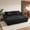 Black, variant on 75.5"W Oversized Double Chaise Lounge, Corduroy Upholstered Sleeper Sofa with Adjustable Backrest, Black