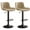khaki, variant on Restworld Adjustable Swivel Counter Height Bar Stools with Back, Set of 4, Modern Dining Barstools with Footrest，Black