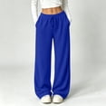thumbnail image 2 of LUVDA Soft Ribbed Knit Relaxed Fit Pants for Women Fall Winter Gentle Casual Comfort, 2 of 8