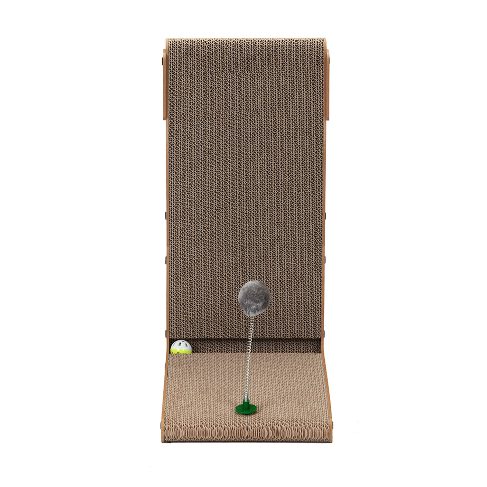 Spaco Adult Cat Scratching Post Toy Cardboard for Jumbo Scratcher for Furniture Lounge Scratch Pad with Catnip ，Brown