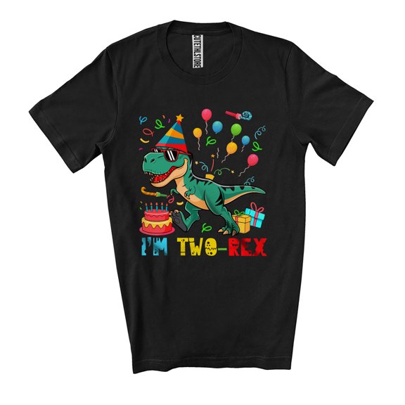 Rawr I'm Two-Rex; Joyful 2nd Birthday Party T-Rex Dinosaur Lover; Boys Family Group Unisex T-Shirt