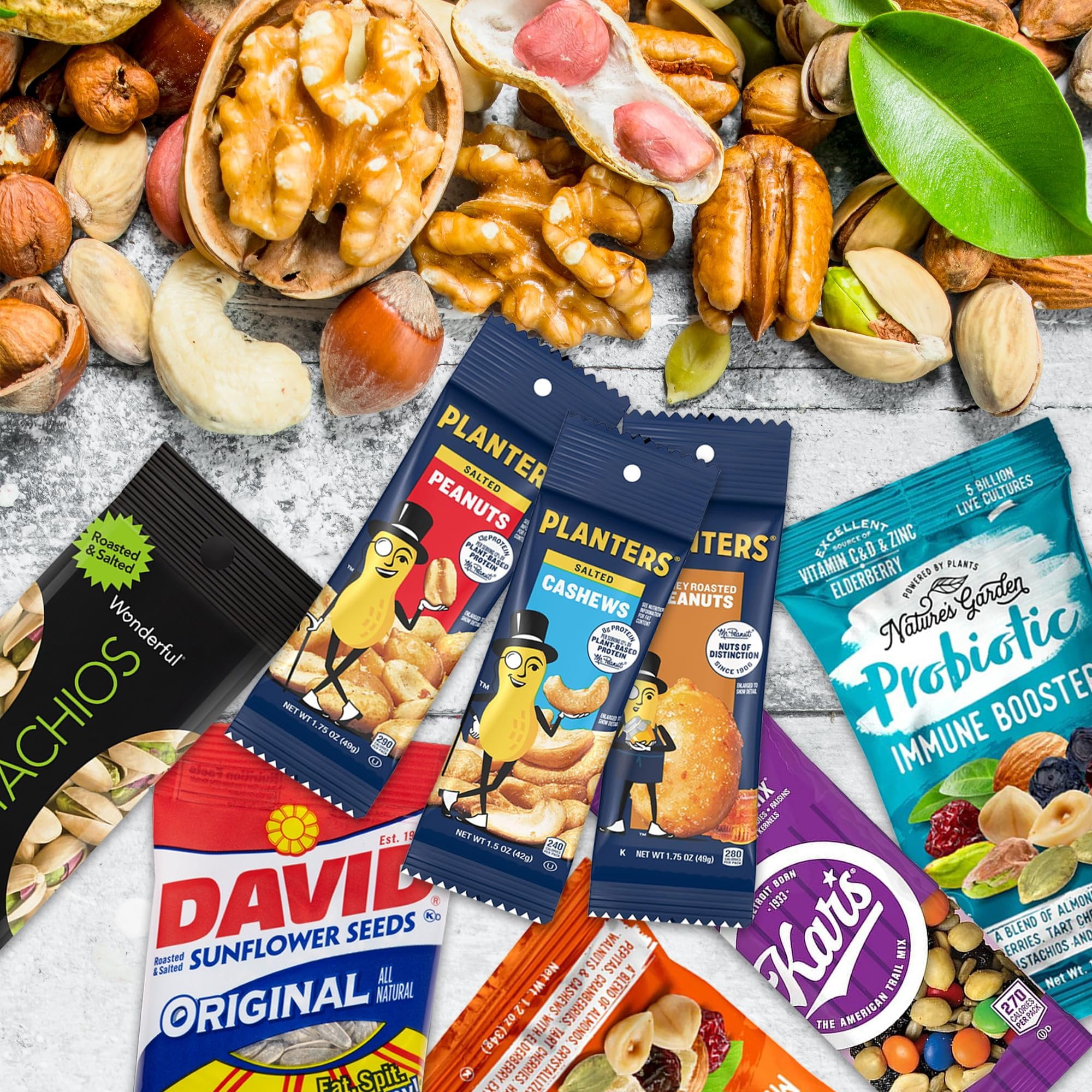 Ruthy's Outlet Nuts Snack Variety Packs - Mixed Nuts and Trail Mix, Healthy Snacks Care Package