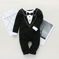 thumbnail image 3 of Bébé Garçons Mariage Parti Noeud Papillon Gentleman Romper Combinaisons Tenues, 3 of 8