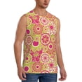 thumbnail image 2 of Yiaed Yellow Flowers Print Men's Singlet Vests Summer Running Muscle Tank Tops Gym Undershirt Round Neck Sleeveless for man, 2 of 5