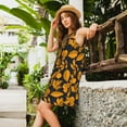thumbnail image 2 of Daiia fall leaf Print Women's Dresses 2025 Trendy Short sleeve Dresses Casual Baggy Flowy Maxi Sun Dresses, 2 of 7