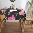 thumbnail image 3 of DouZhe Rectangular Tablecloth, Abstract Colorful Coud Rain Doodle Table Cloth for Kitchen Dinning Tabletop, 72" x 54" Waterproof Polyester Table Cover, 3 of 8